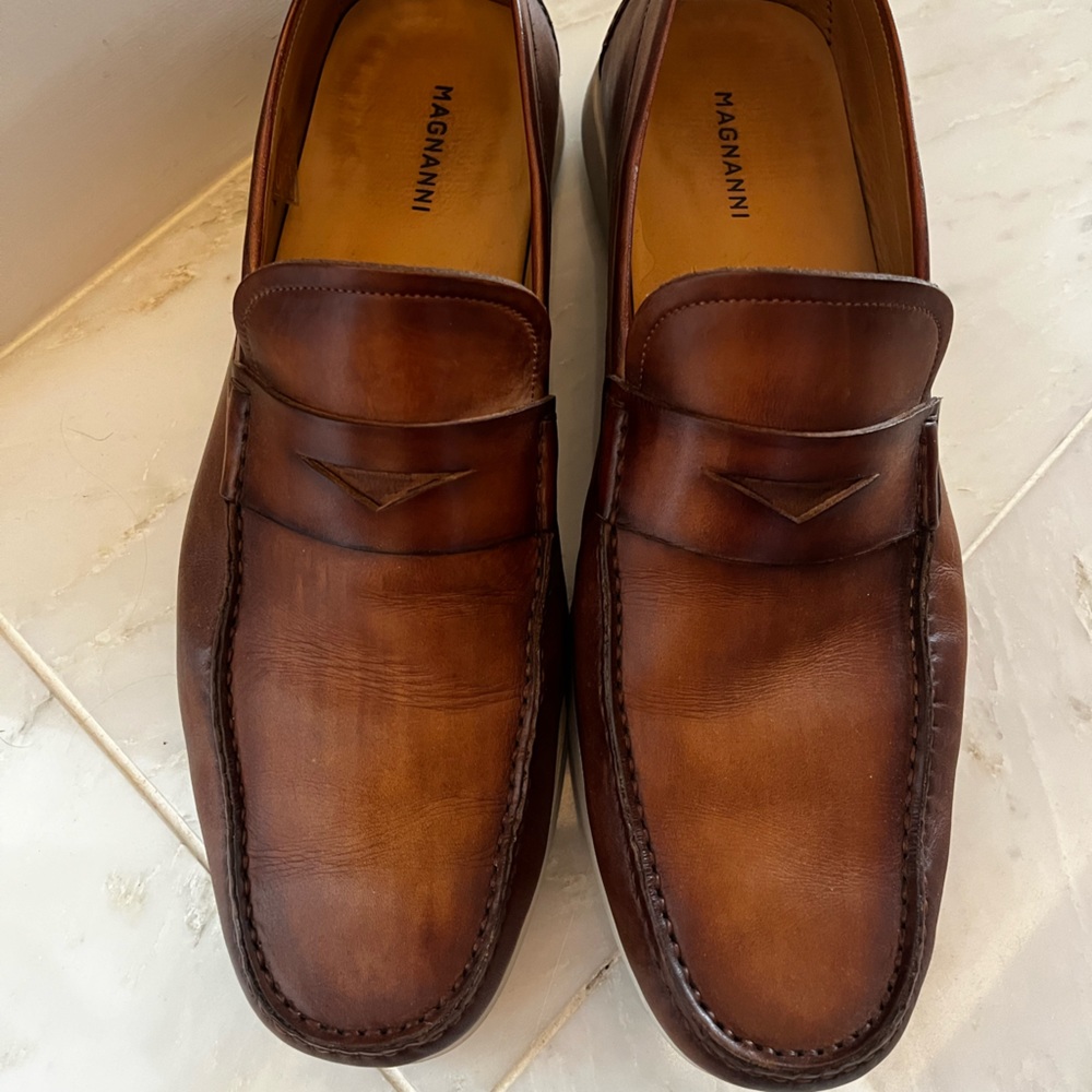 Magnanni Brown Leather Loafer